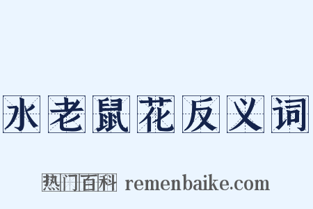 水老鼠花反义词是什么意思的图片